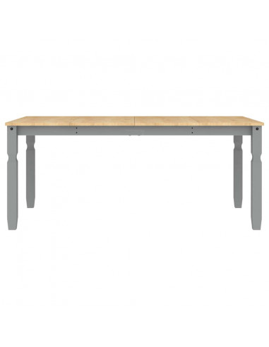 Set da Pranzo 7 pz Panama Grigio in Legno Massello di Pino