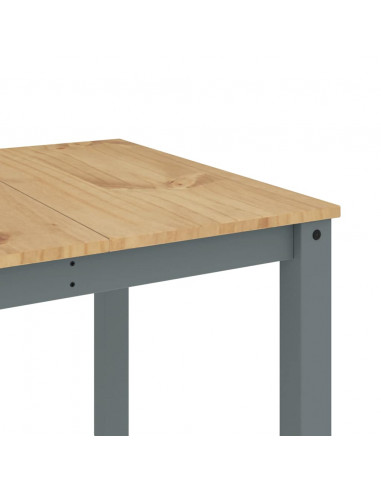 Set da Pranzo 7 pz Panama Grigio in Legno Massello di Pino