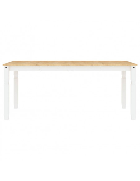 Set da Pranzo 5 pz Panama Bianco in Legno Massello di Pino
