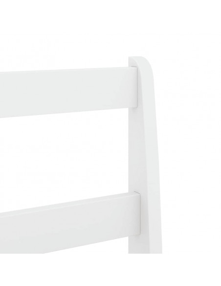 Set da Pranzo 5 pz Panama Bianco in Legno Massello di Pino