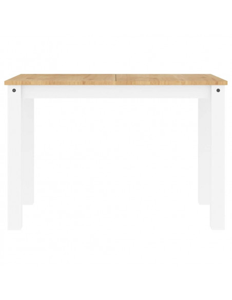 Set da Pranzo 5 pz Panama Bianco in Legno Massello di Pino