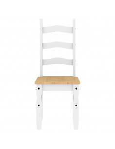 Set da Pranzo 5 pz Panama Bianco in Legno Massello di Pino 2