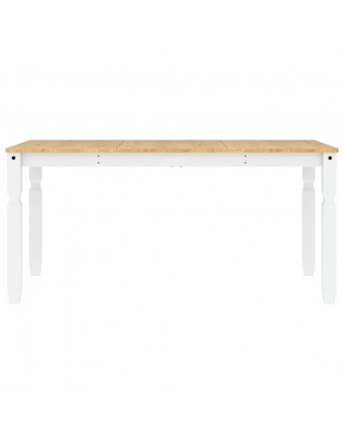 Set da Pranzo 5 pz Panama Bianco in Legno Massello di Pino