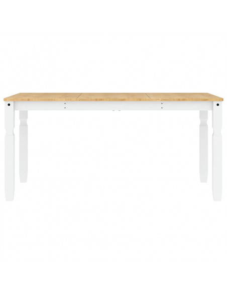 Set da Pranzo 5 pz Panama Bianco in Legno Massello di Pino