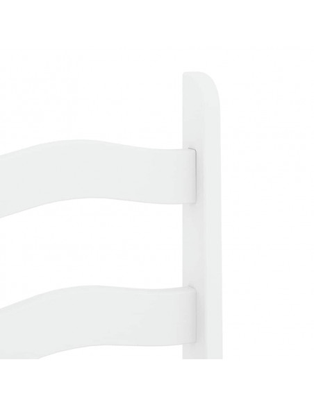 Set da Pranzo 5 pz Panama Bianco in Legno Massello di Pino