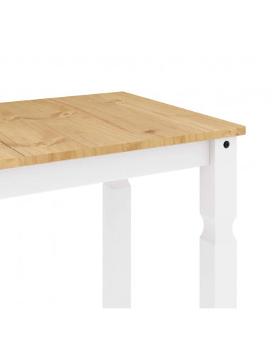 Set da Pranzo 5 pz Panama Bianco in Legno Massello di Pino