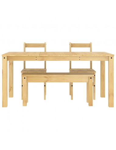 Set da Pranzo 4 pz Panama in Legno Massello di Pino