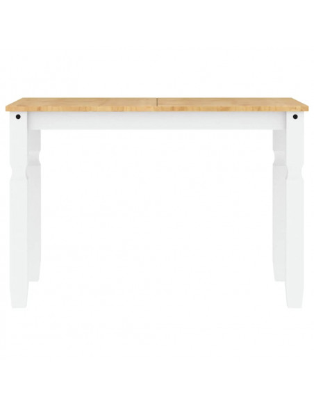 Set da Pranzo 5 pz Panama Bianco in Legno Massello di Pino