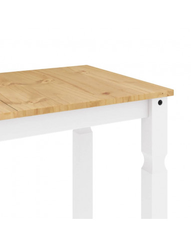 Set da Pranzo 5 pz Panama Bianco in Legno Massello di Pino