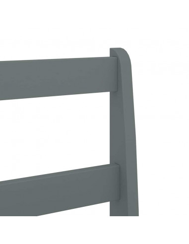 Set da Pranzo 5 pz Panama Grigio in Legno Massello di Pino