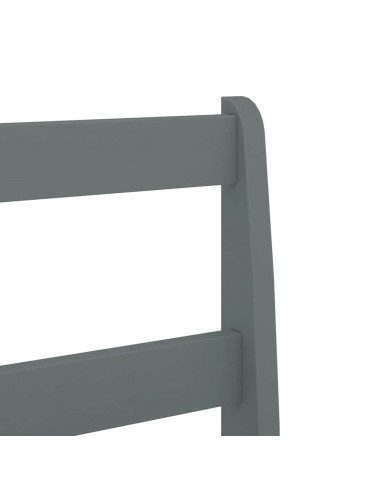 Set da Pranzo 5 pz Panama Grigio in Legno Massello di Pino