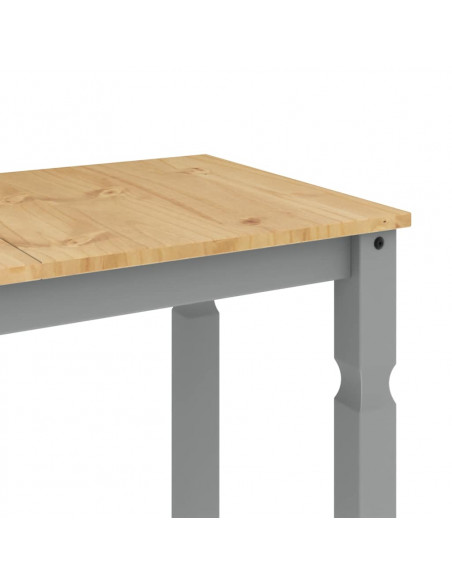 Set da Pranzo 5 pz Panama Grigio in Legno Massello di Pino
