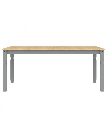 Set da Pranzo 5 pz Panama Grigio in Legno Massello di Pino
