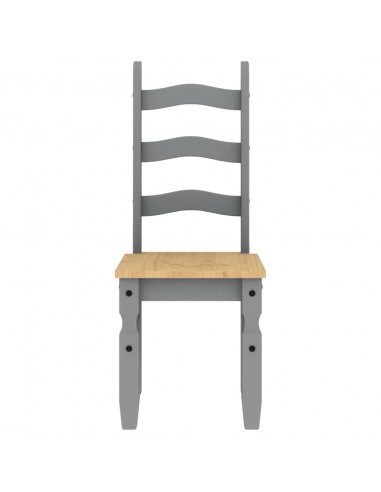 Set da Pranzo 5 pz Panama Grigio in Legno Massello di Pino