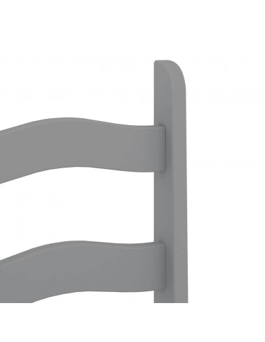 Set da Pranzo 5 pz Panama Grigio in Legno Massello di Pino