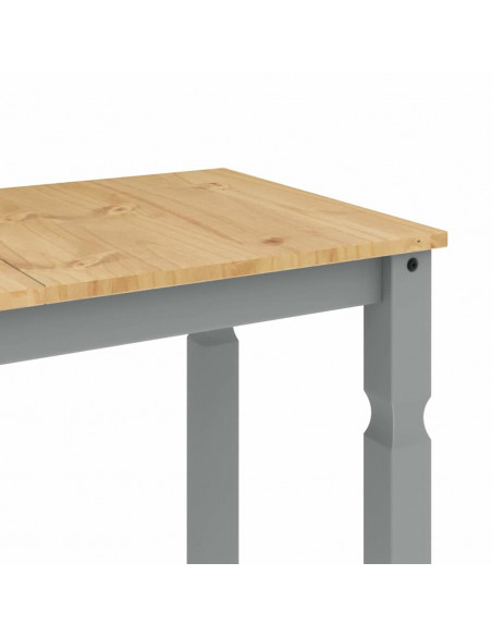 Set da Pranzo 5 pz Panama Grigio in Legno Massello di Pino