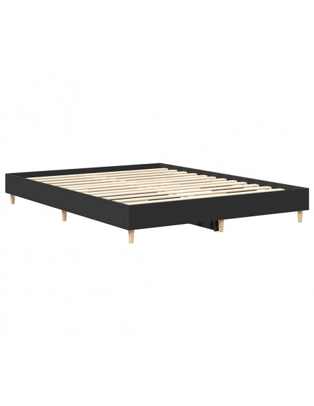 Giroletto senza Materasso Nero 150x200 cm in Legno Multistrato