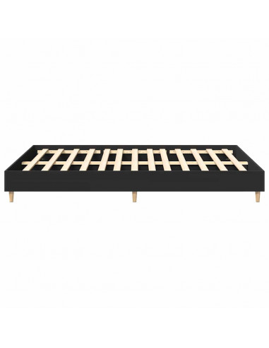 Giroletto senza Materasso Nero 150x200 cm in Legno Multistrato
