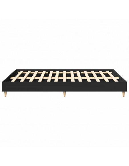 Giroletto senza Materasso Nero 150x200 cm in Legno Multistrato