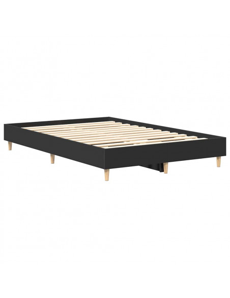 Giroletto senza Materasso Nero 120x200 cm in Legno Multistrato