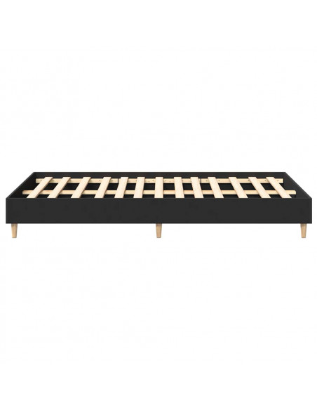 Giroletto senza Materasso Nero 120x200 cm in Legno Multistrato
