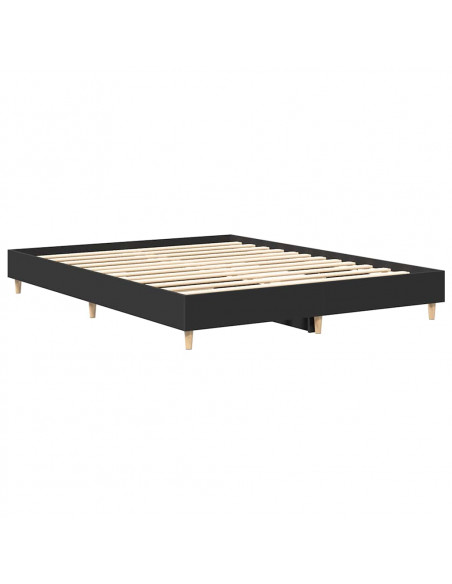 Giroletto senza Materasso Nero 140x200 cm in Legno Multistrato