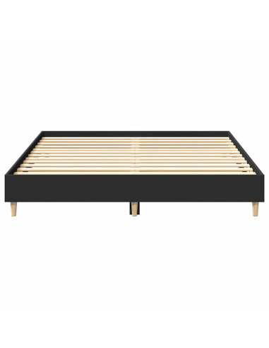 Giroletto senza Materasso Nero 140x200 cm in Legno Multistrato