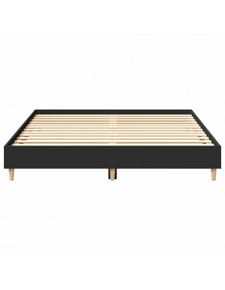 Giroletto senza Materasso Nero 140x200 cm in Legno Multistrato