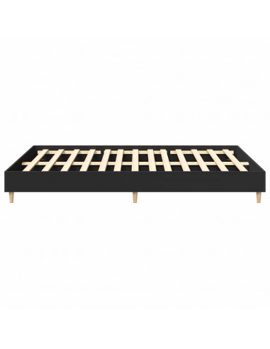 Giroletto senza Materasso Nero 140x200 cm in Legno Multistrato