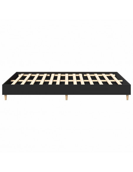 Giroletto senza Materasso Nero 140x200 cm in Legno Multistrato