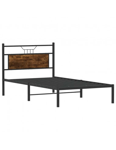 Giroletto senza Materasso Rovere Fumo 100x190 cm in Truciolato