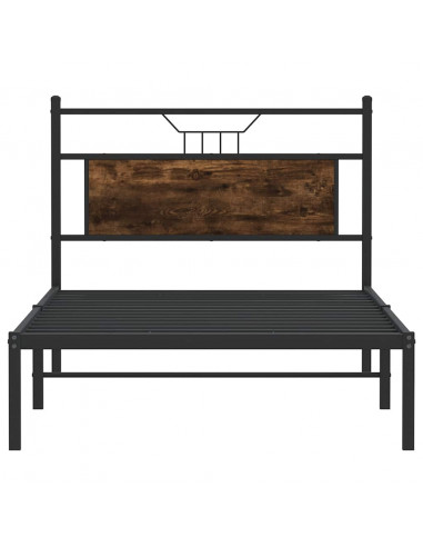 Giroletto senza Materasso Rovere Fumo 100x190 cm in Truciolato