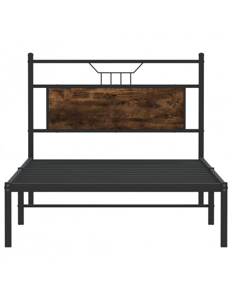 Giroletto senza Materasso Rovere Fumo 100x190 cm in Truciolato