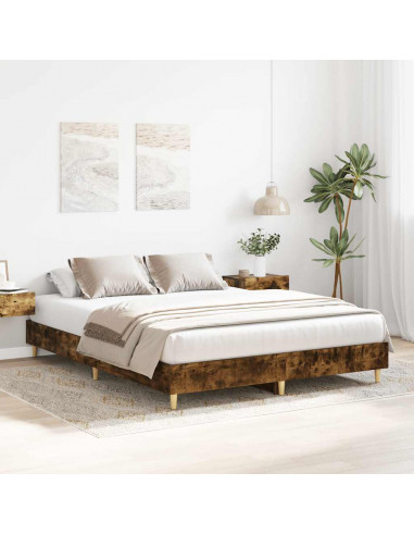 Giroletto senza Materasso Rovere Fumo 140x200 cm in Truciolato