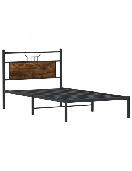 Giroletto senza Materasso Rovere Fumo 100x200 cm in Truciolato