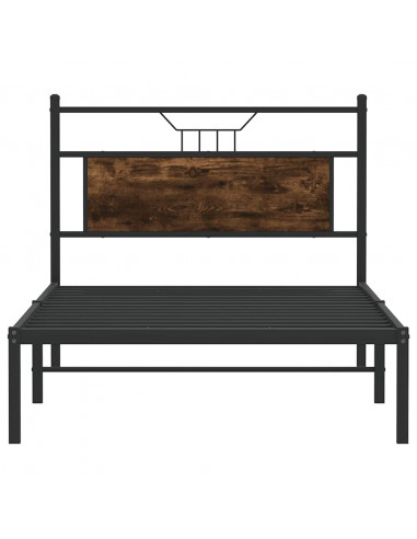 Giroletto senza Materasso Rovere Fumo 100x200 cm in Truciolato