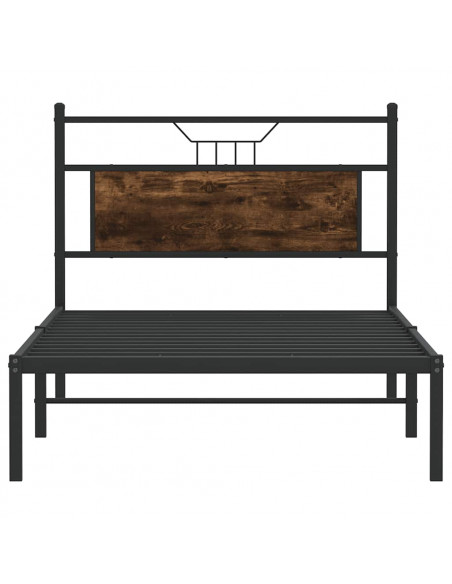 Giroletto senza Materasso Rovere Fumo 100x200 cm in Truciolato