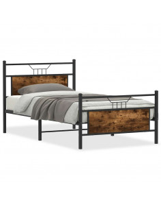Giroletto senza Materasso Rovere Fumo 107x203 cm in Truciolato
