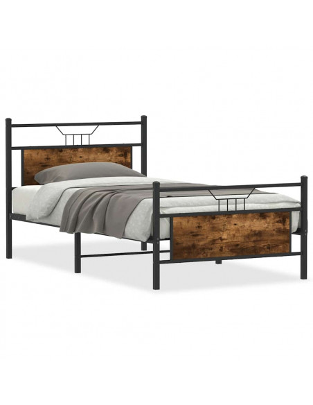 Giroletto senza Materasso Rovere Fumo 107x203 cm in Truciolato