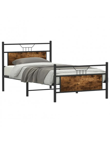 Giroletto senza Materasso Rovere Fumo 107x203 cm in Truciolato