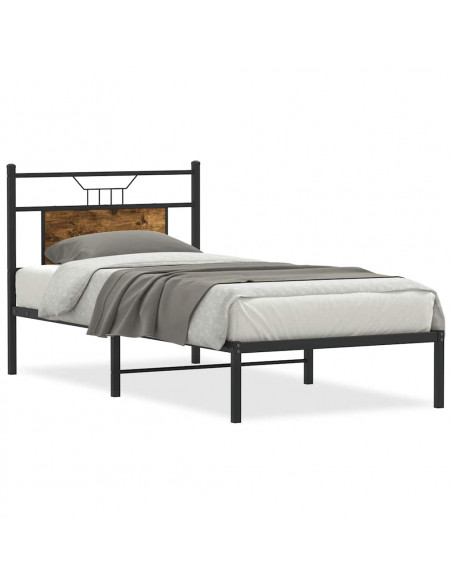 Giroletto senza Materasso Rovere Fumo 75x190 cm in Truciolato