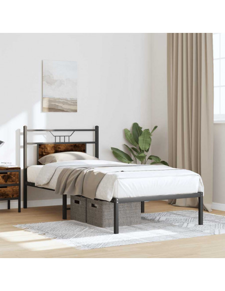 Giroletto senza Materasso Rovere Fumo 75x190 cm in Truciolato