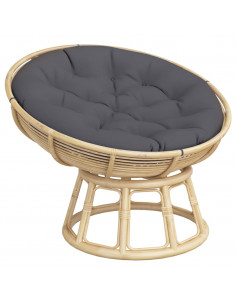 Cuscino Rotondo Antracite Ø 100x11 cm in Tessuto Oxford 2