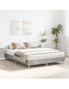Giroletto senza Materasso Grigio Cemento 140x200 cm Truciolato 2