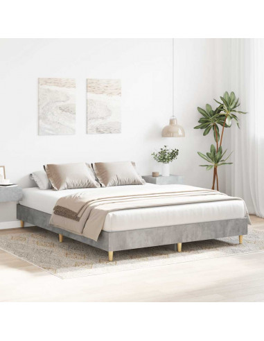 Giroletto senza Materasso Grigio Cemento 140x200 cm Truciolato