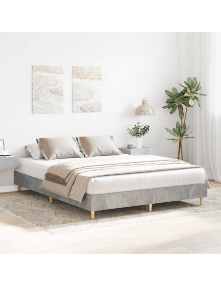 Giroletto senza Materasso Grigio Cemento 140x200 cm Truciolato