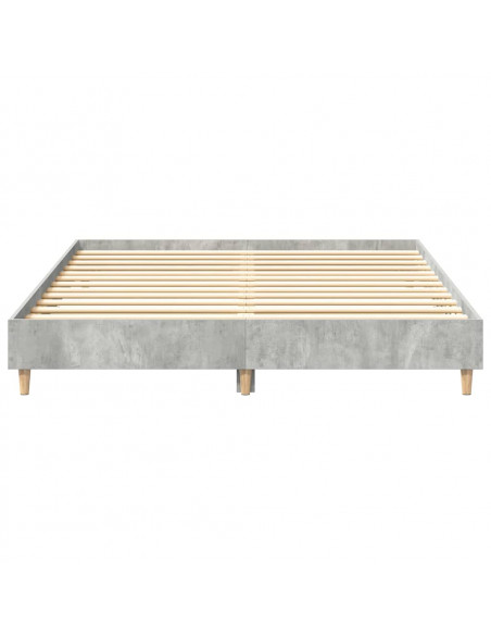 Giroletto senza Materasso Grigio Cemento 140x200 cm Truciolato