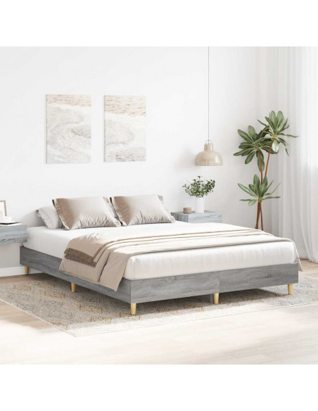 Giroletto senza Materasso Grigio Sonoma 140x200 cm Truciolato