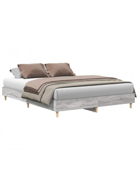 Giroletto senza Materasso Grigio Sonoma 150x200 cm Truciolato