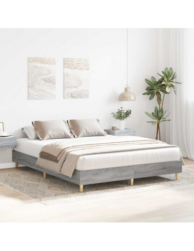 Giroletto senza Materasso Grigio Sonoma 150x200 cm Truciolato